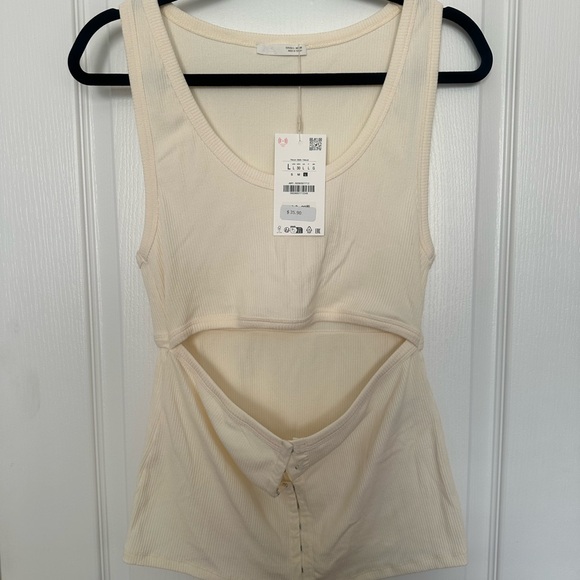 Zara Cream Tank Top - Picture 4 of 4